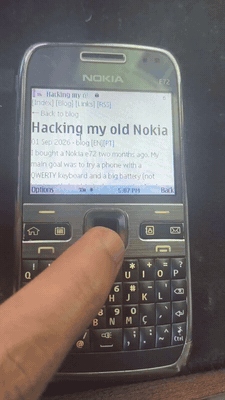 Browsing this very blog on the phone